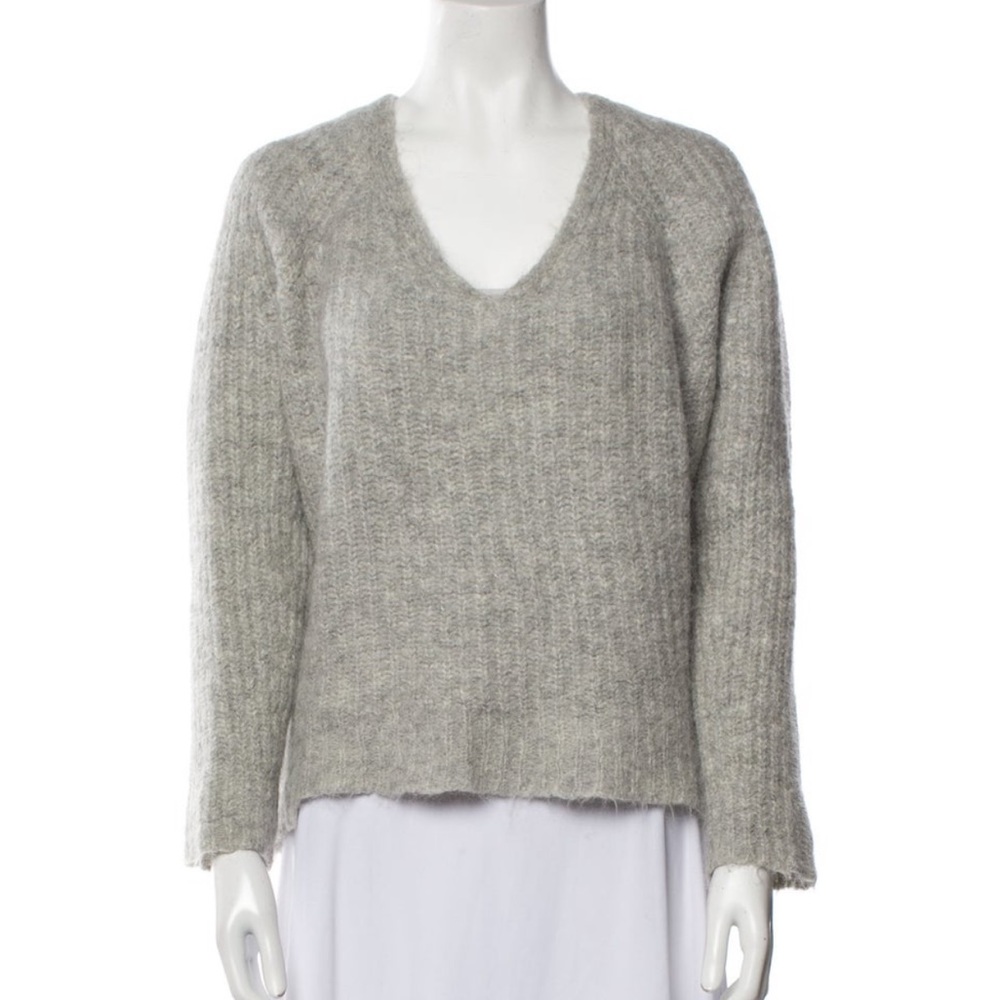 Nili Lotan Alpaca V Neck Sweater